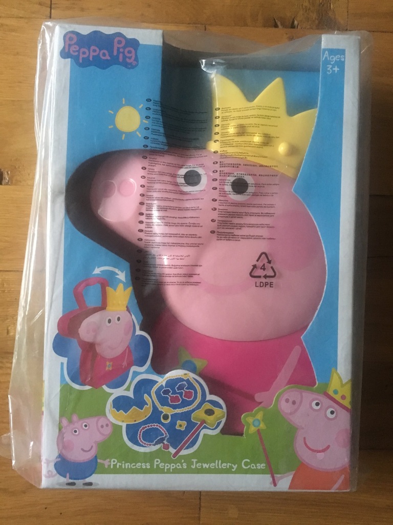 Kuferek Świnka Peppa zestaw biżuterii nowy Trefl