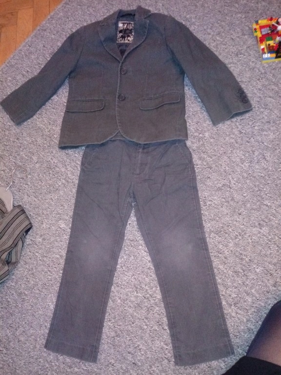 H&M garniturek 4/5 lat marynarka spodnie