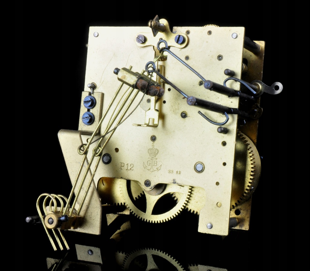 MECHANIZM ZEGARA GUSTAW BECKER P12, 3 MŁOTKI
