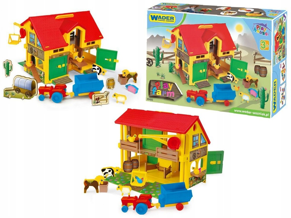WADER DOMEK PLAY HOUSE FARMA DWUPIĘTROWY ZWIERZĘTA