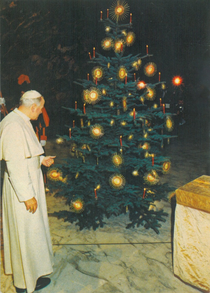 Kartka świąteczna z podpisem Papieża Jana Pawła II