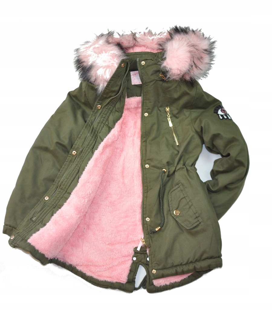 Kurtka ZIMOWA PARKA dziewczęca r.134/140 cm - 7559624709 - oficjalne