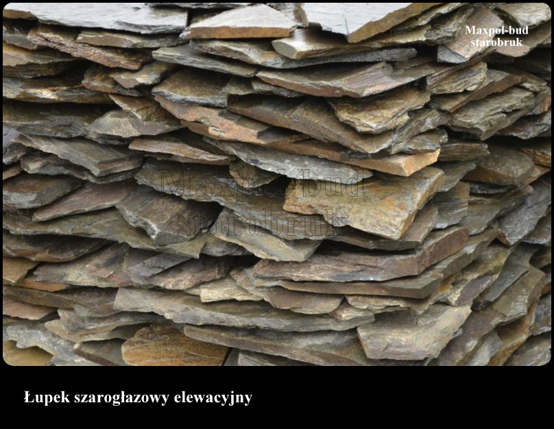 Kamień elewacyjny cienki łupek szary brąz Toruń 1t