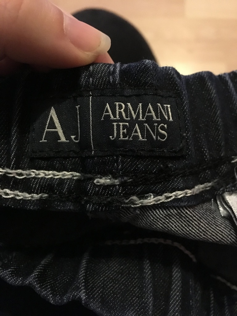 ORYGINALNE spodnie *Armani Jeans* RURKI GRANATOWE