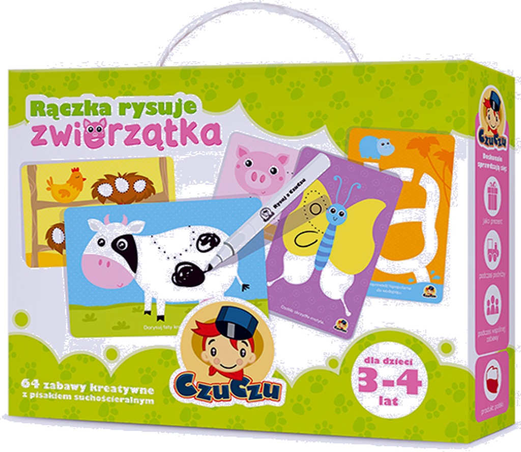 Rączka rysuje Zwierzątka dla dzieci 3-4 CzuCzu