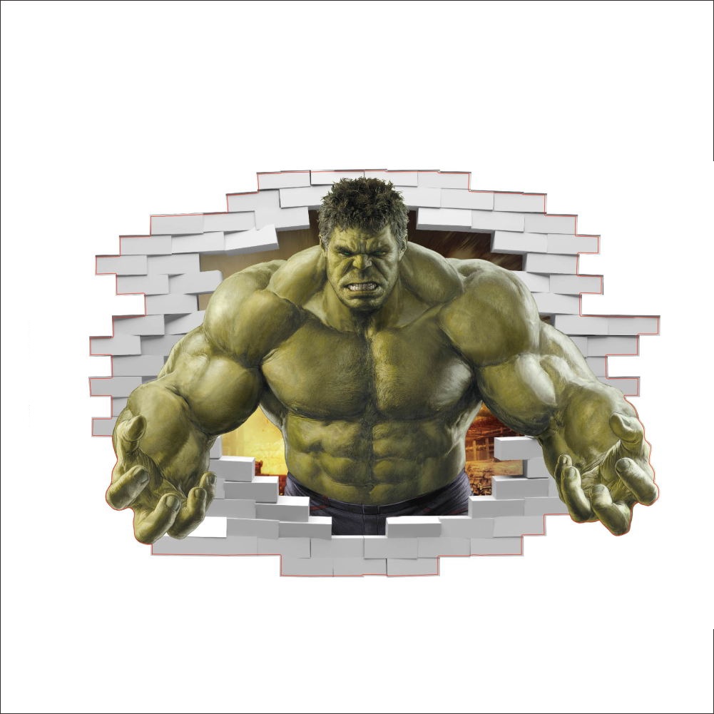 NAKLEJKA ŚCIENNA 3D 3 D HULK AVENGERS XXL DOSTGRAT