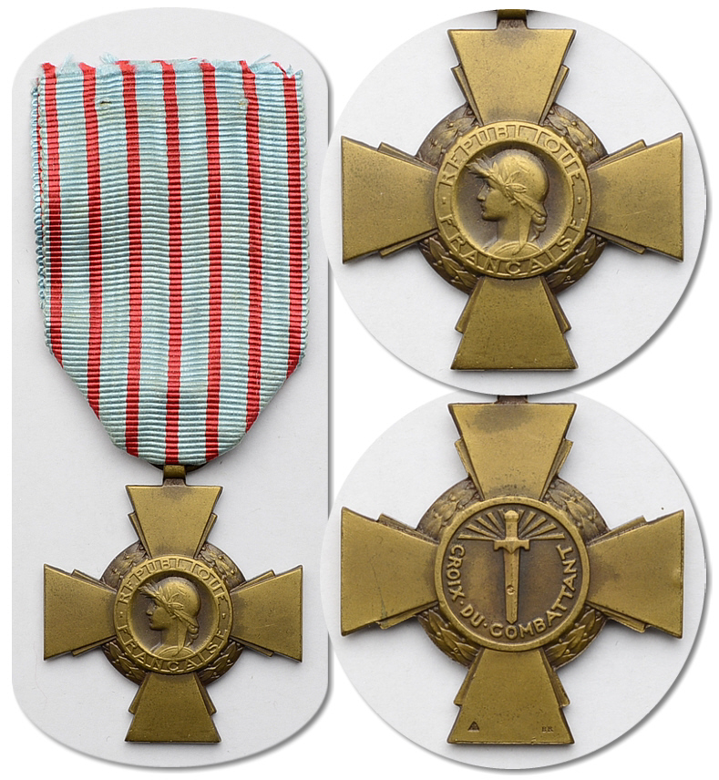 7.FRANCJA, KRZYŻ KOMBATANTA 1914 - 1918