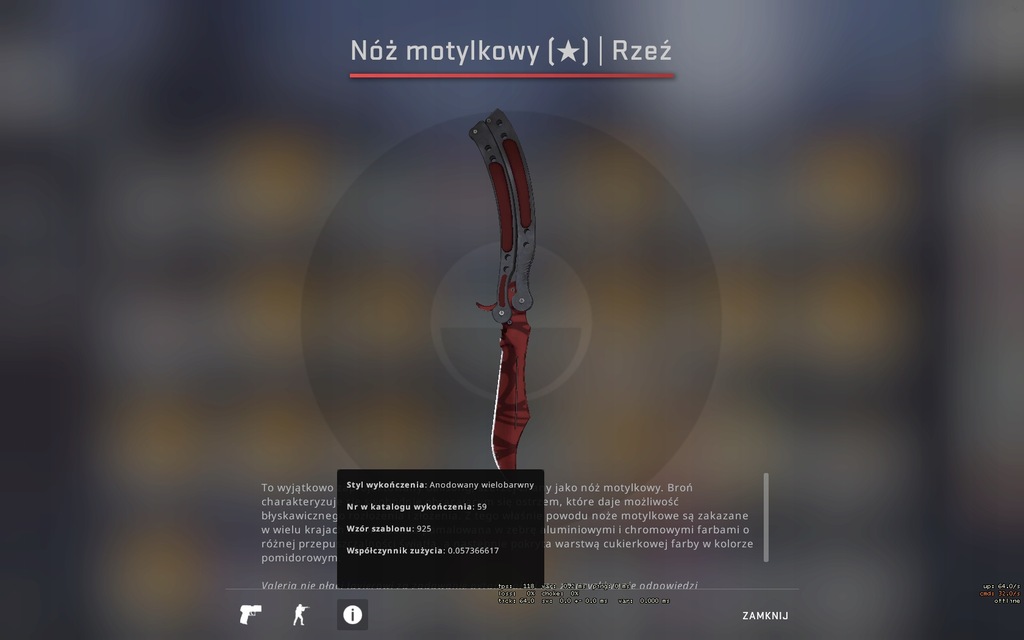Nóż motylkowy Rzeź FN, knife butterfly Slaughter