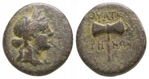 Brąz, Lidia, miasto Tiatyra, c. 200 BC, Labrys