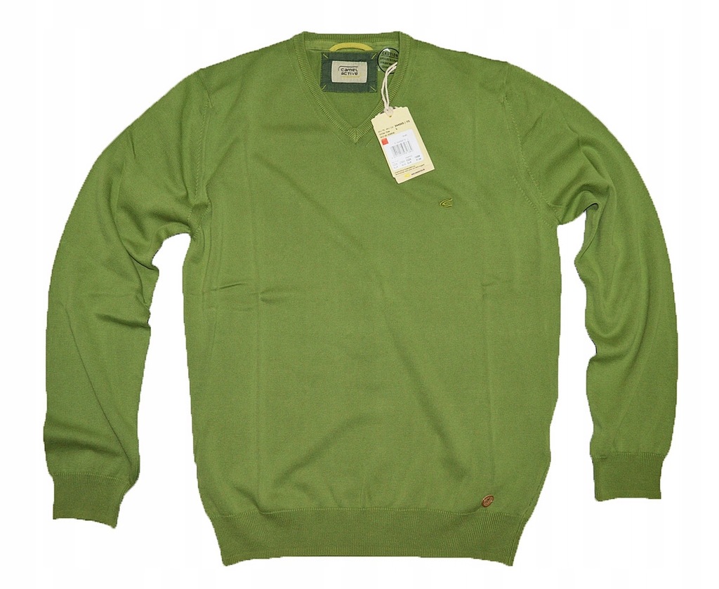 CAMEL ACTIVE malinowy sweter V-NECK 344005/73 L