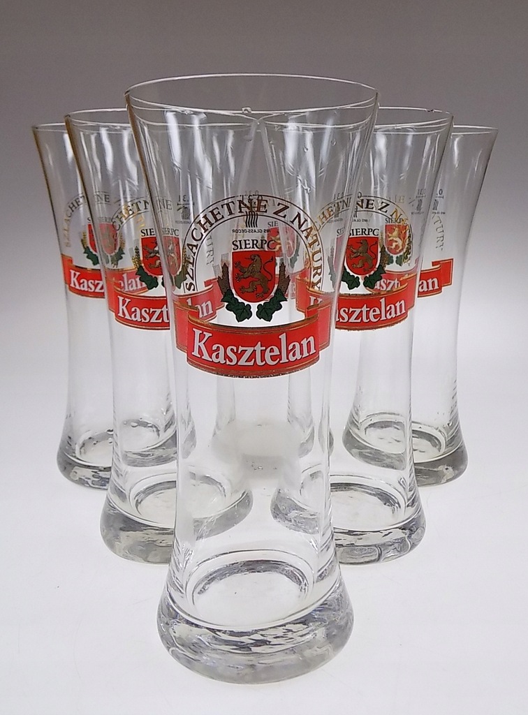 6 szklanek do piwa KASZTELAN Sierpc