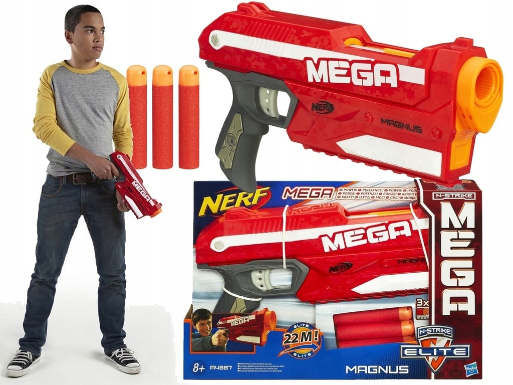 NERF PISTOLET MAGNUS na DUŻE STRZAŁKI Hasbro