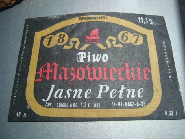 Piwo Mazowieckie Browar Nr1