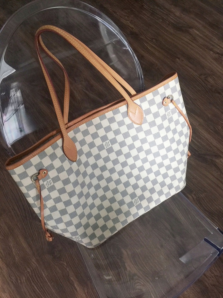 vuitton neverfull damier azur