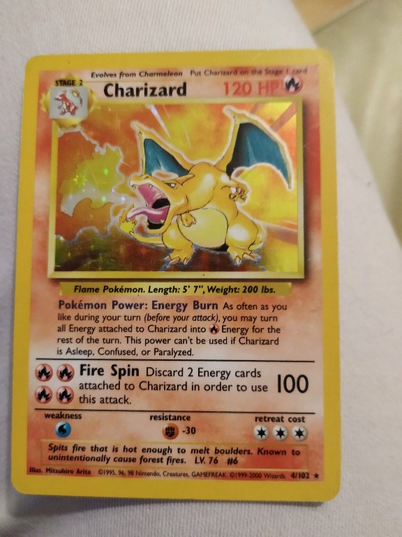 pokemon charizard holo base set