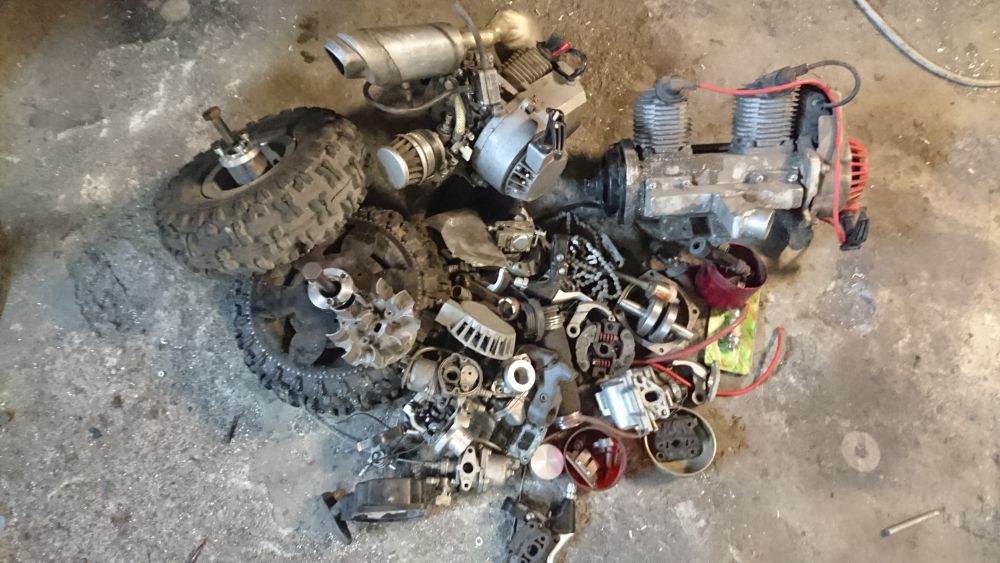 SILNIK POCKET MINI QUAD BIKE DIRT DUŻO CZĘŚCI