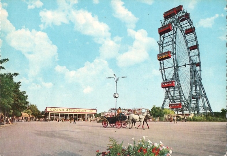 AUSTRIA - WIEDEŃ - PRATER - KOŃ + KOŁO MŁYŃSKIE -