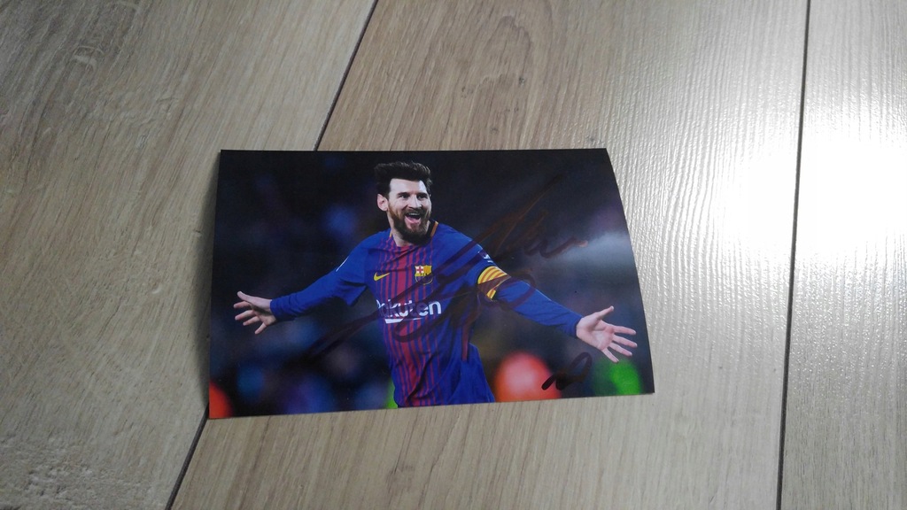 Leo Messi Autograf FC BARCELONA 10x15