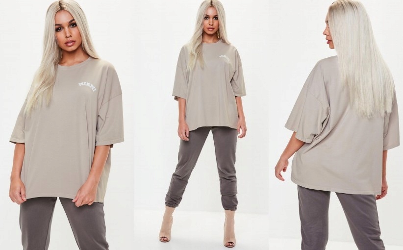 227A01651 MISSGUIDED T-SHIRT OVERSIZE 36