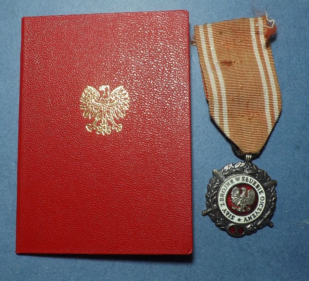 SREBRNY MEDAL SZWSO wz. z 1968 + LEGIT. 1976