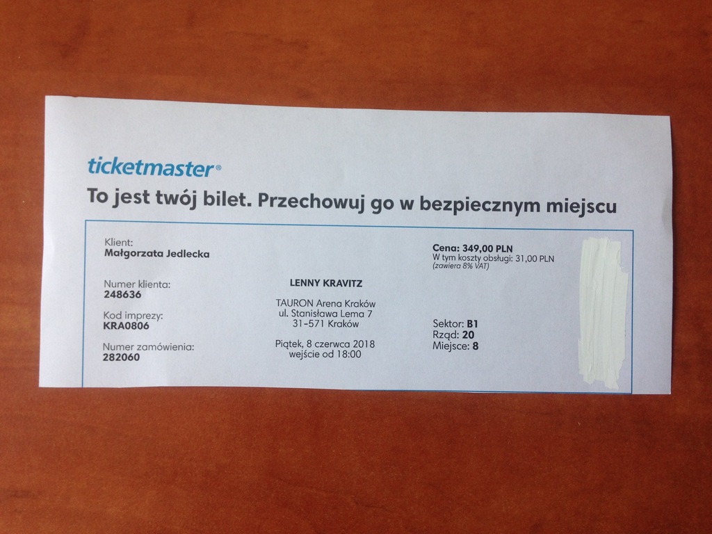 Bilet Lenny Kravitz 8.06.2018 Kraków Tauron Arena