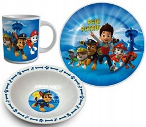Zestaw obiadowy Psi Patrol ceramiczny