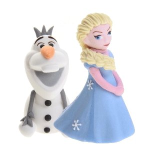 Figurka cukrowa do dekoracji tortu Elsa i Olaf