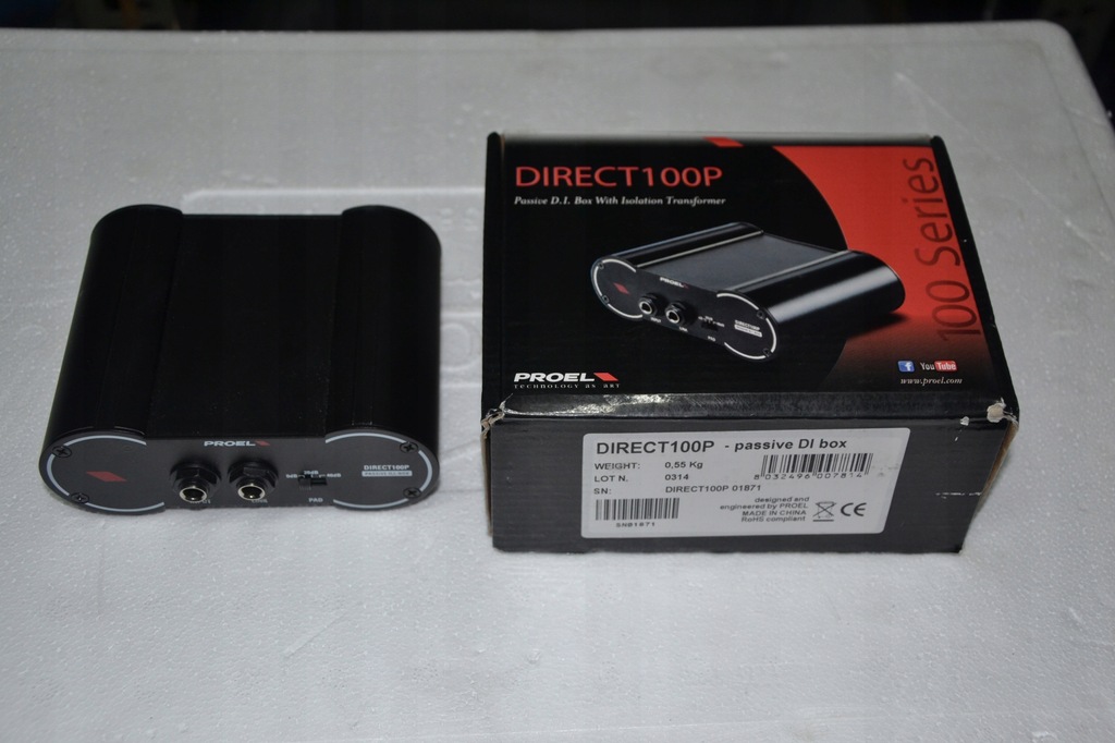 PROEL DIRECT 100P DI-BOX PASYWNY 1-KANAŁOWY 2 szt
