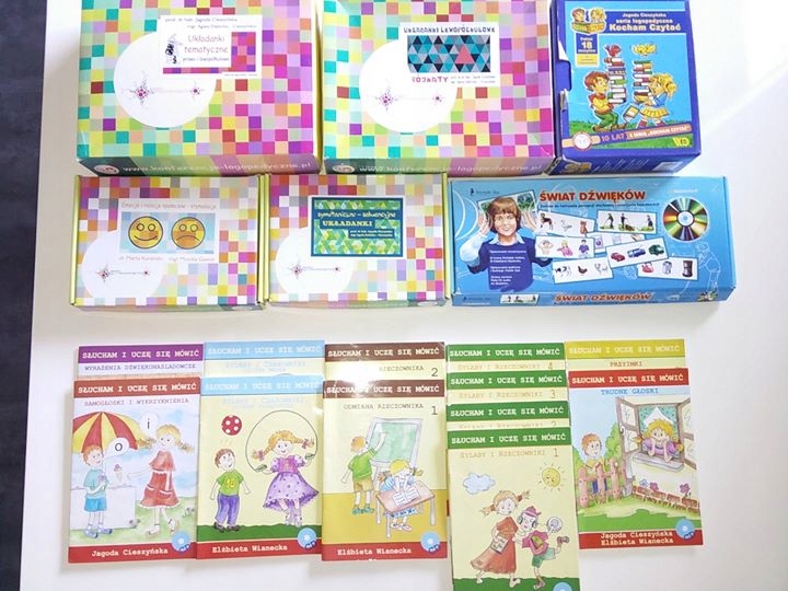 Pomoce logopedyczne metoda krakowska zestaw 13 szt