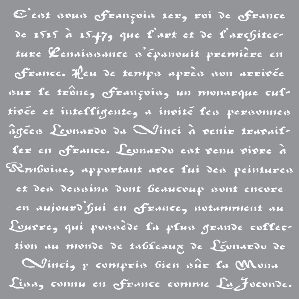 Szablon Americana decor Old french script -ADS10 3