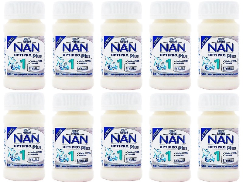 NESTLE NAN PRO 1 90 ml Mleko początkowe płynie x10