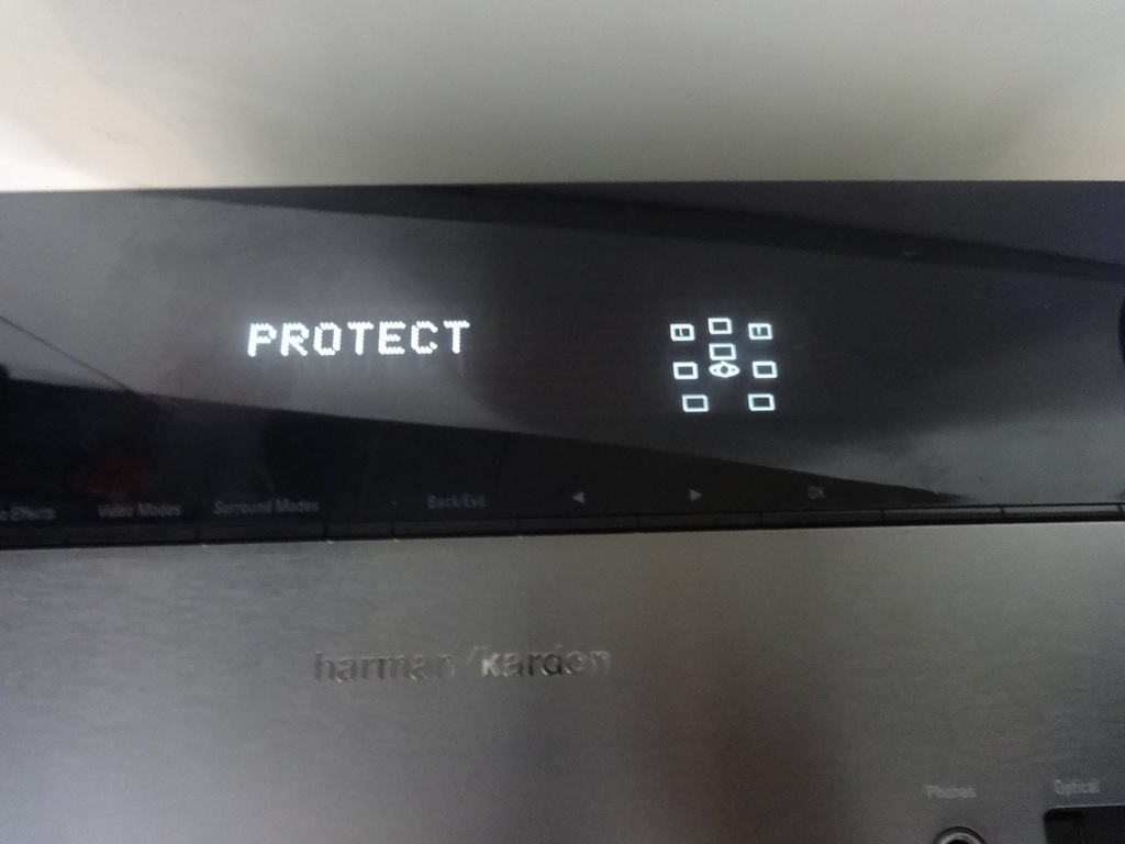 HARMAN KARDON AVR 255 USZKODZENIE PROTECT DSP HDMI