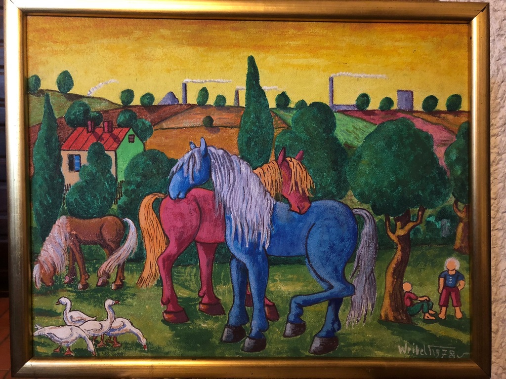 Obraz Paweł Wróbel "KONIE NA WILHELMINIE''