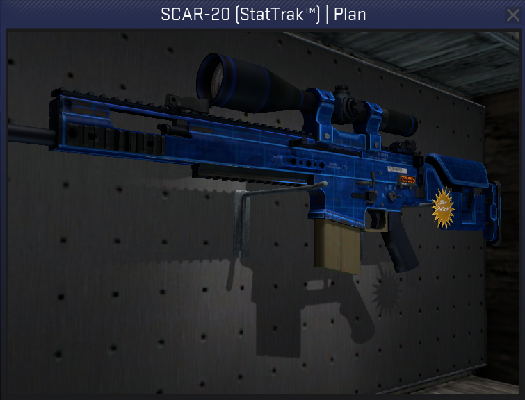 SCAR-20 PLAN BLUEPRINT STATTRAK CS GO skin