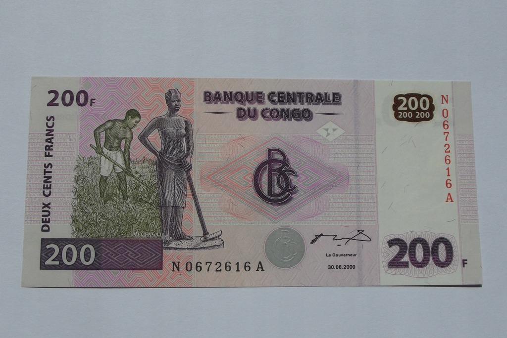 KONGO 200 FRANKÓW 2000 UNC