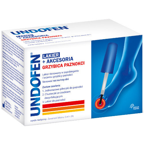 UNDOFEN LAKIER +AKCESORIA GRZYBICA PAZNOKCI ZESTAW