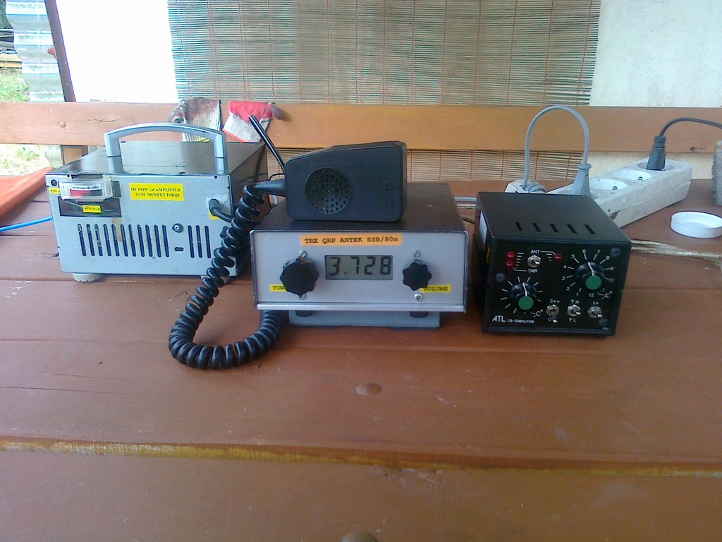 trx qrp Antek 80 m ssb ze wzmacniaczem i zasilacze