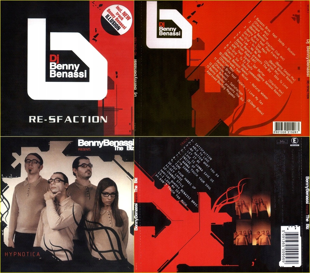 DJ BENNY BENASSI - RE-SFACTION + HYPNOTICA - 2 CD - 7529249061 - oficjalne  archiwum Allegro