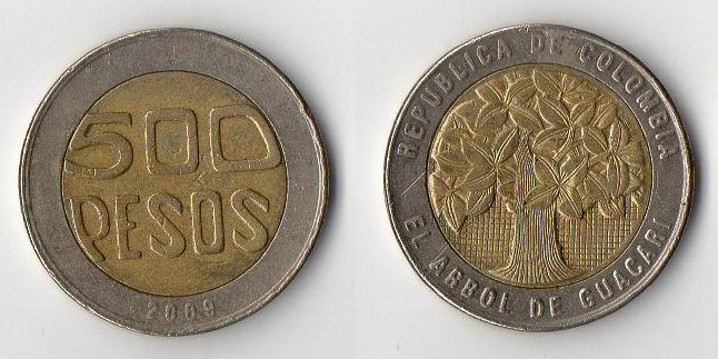 KOLUMBIA 2009 500 PESOS