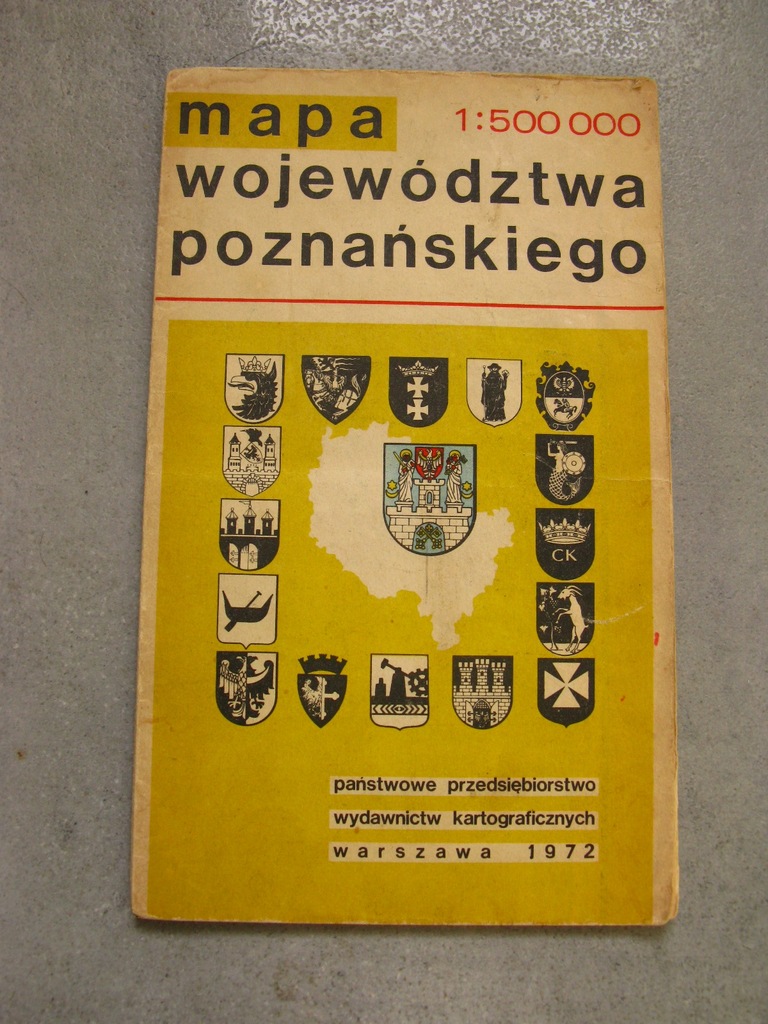 mapa województwa poznańskiego 1972 wielkopolska