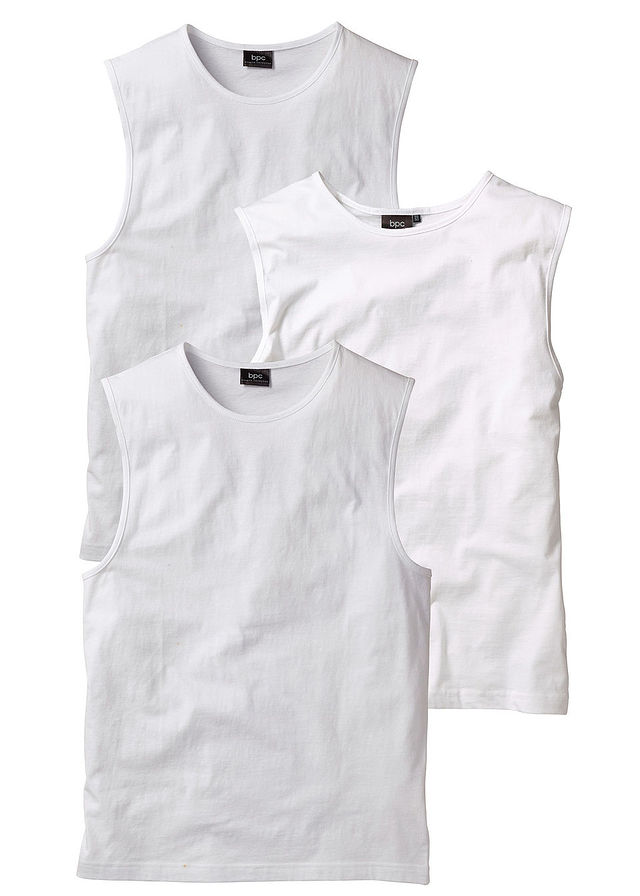 Shirt bez rękawów 3 szt biały 52/54 (L) 971874