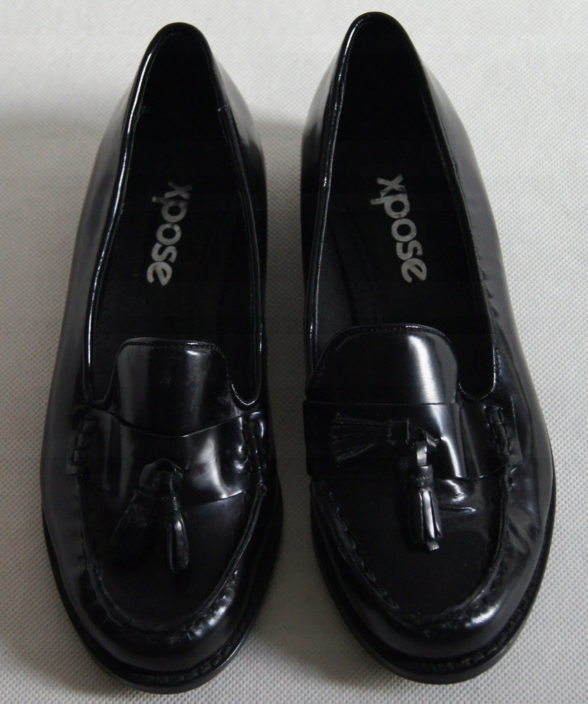 Skórzane czarne buty damskie XPOSE r 37