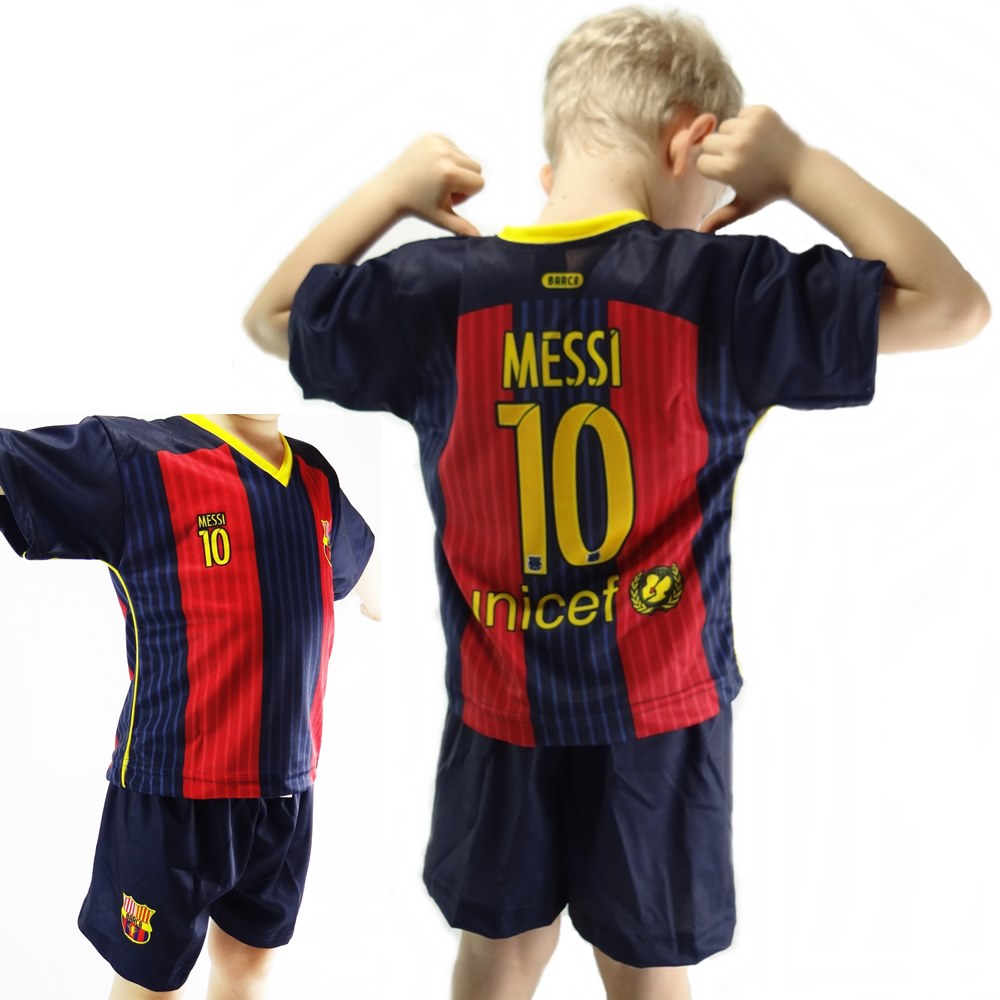 MESSI FC BARCELONA strój komplet piłkarski r 104
