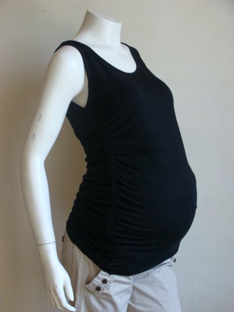 H&M MAMA Koszulka/top ciążowa czarna r L