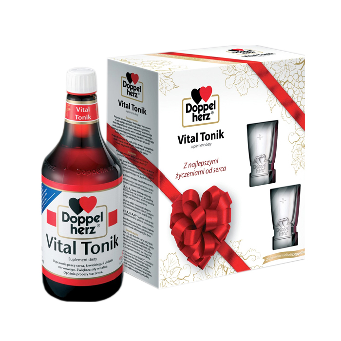 Doppelherz Vital Tonik płyn z 2 kieliszkami 750ml