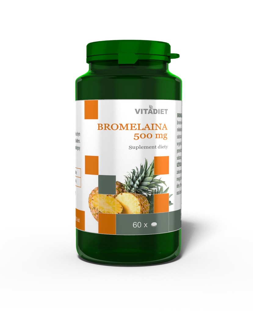 BROMELAINA 500mg 60 tab 6997708308 oficjalne archiwum Allegro