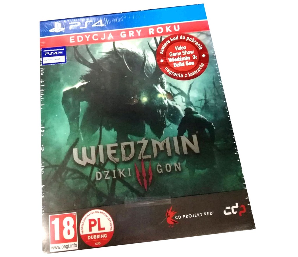 WIEDŹMIN 3 DZIKI GON GOTY  / STEELBOOK / PL /  PS4