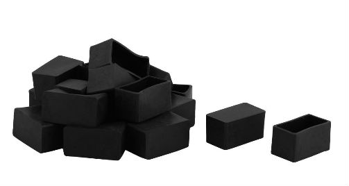 GUMOWE NAKŁADKI ZAŚLEPKI NA NOGI MEBLI 40X20 MM