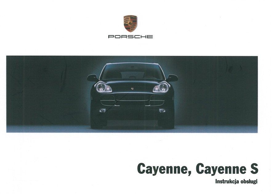Porsche Cayenne 20022007 Nowa Instrukcja Obsługi