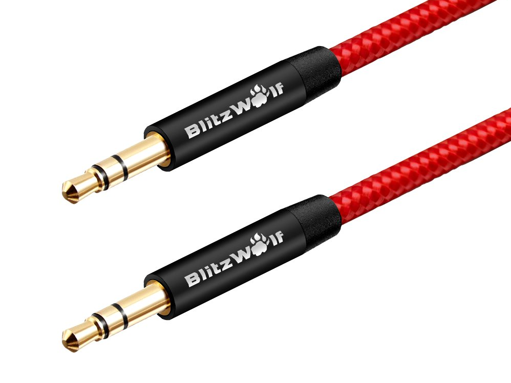 BlitzWolf Przewód audio AUX 3,5mm miniJACK 1m HiFi